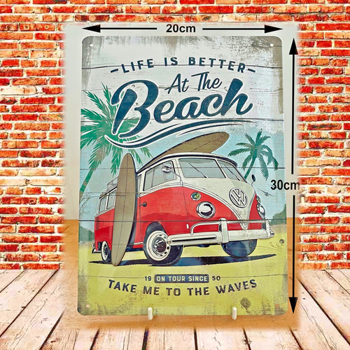 Camper van metal sign - camper,