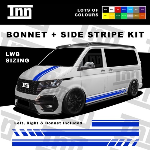 Side stripe bonnet stickers - side,