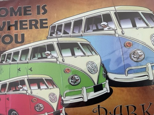 Camper van metal wall sign - metal,