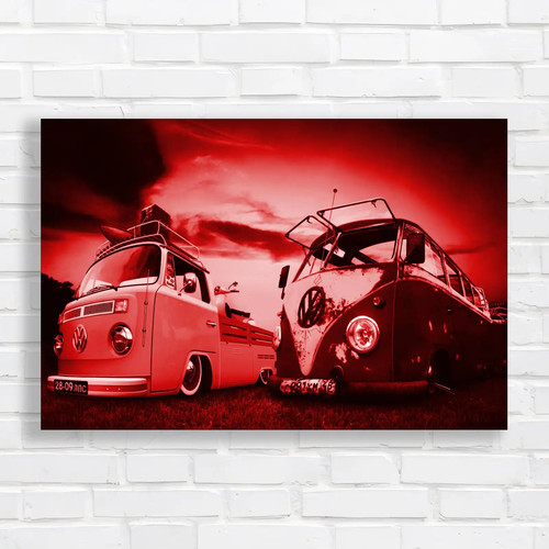 Vibrant retro camper van - retro,