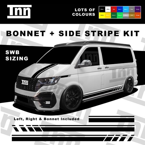 Side stripe bonnet stickers - bonnet,