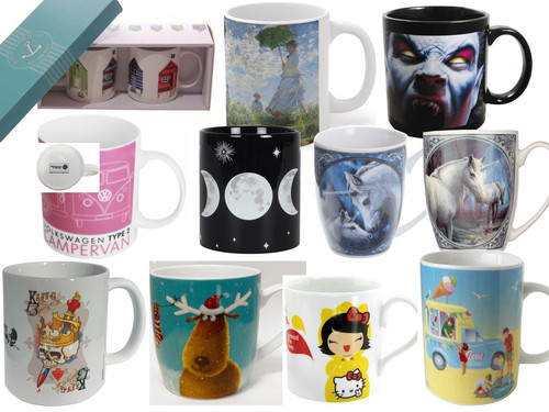 Picture coffee mugs beach hut - picture,