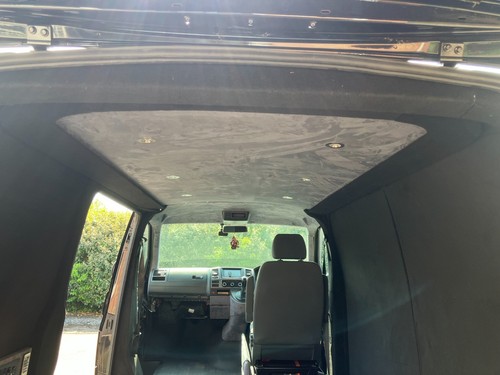 Grey stretch suede camper van - stretch,