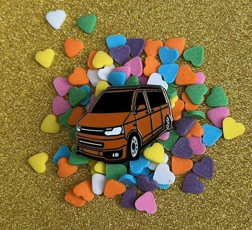 Enamel pin badge - pin, orange