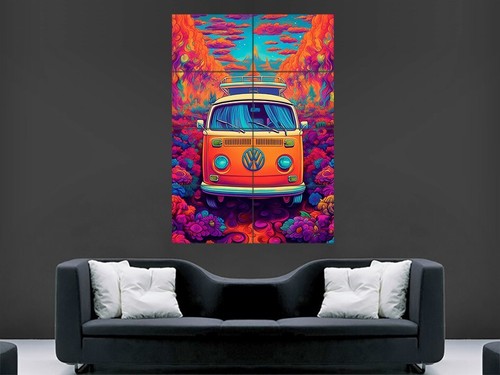 Trippy camper van poster - camper,