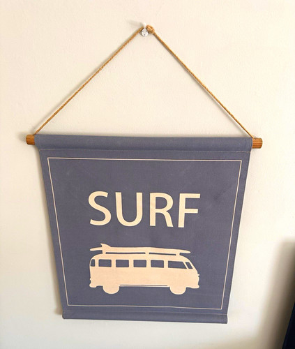 Surf fabric wall hanging - fabric,
