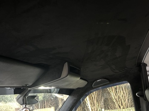 Black stretch suede camper van - suede,