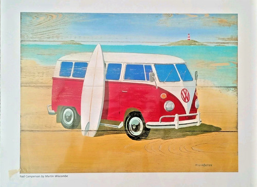 Camper splitty red - vw,