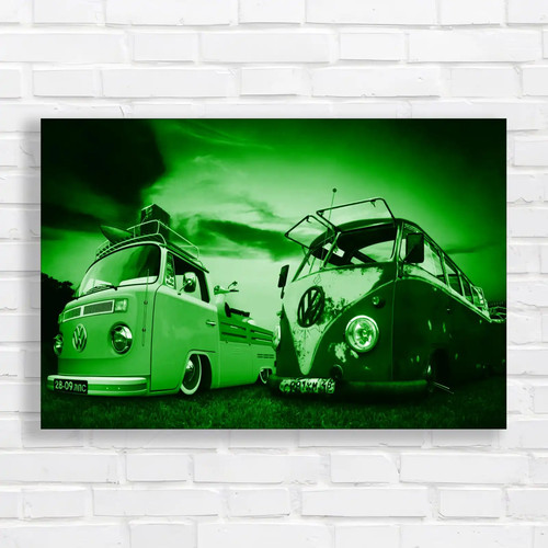Vibrant retro camper van - camper,