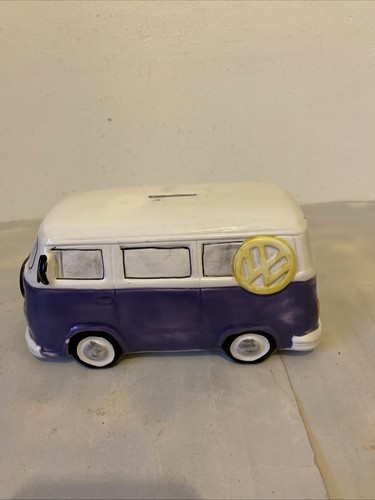 Purple ceramic camper van - ceramic,
