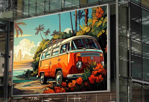 Trippy psychedelic camper - psychedelic,