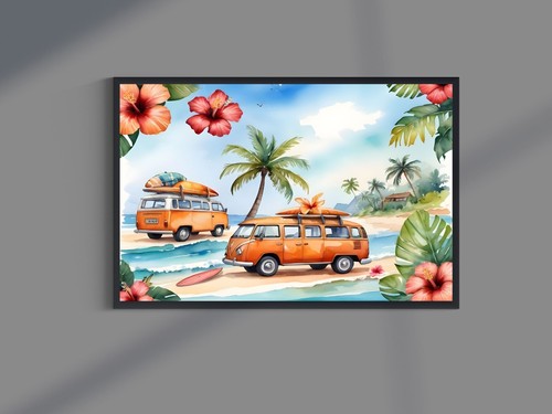 Camper van retro volkes - camper,