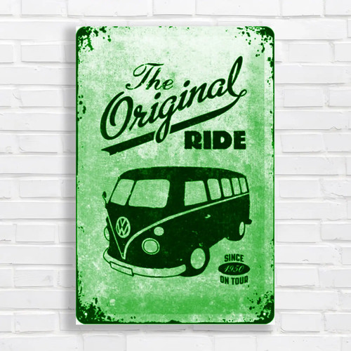 Vintage camper van green - vintage,
